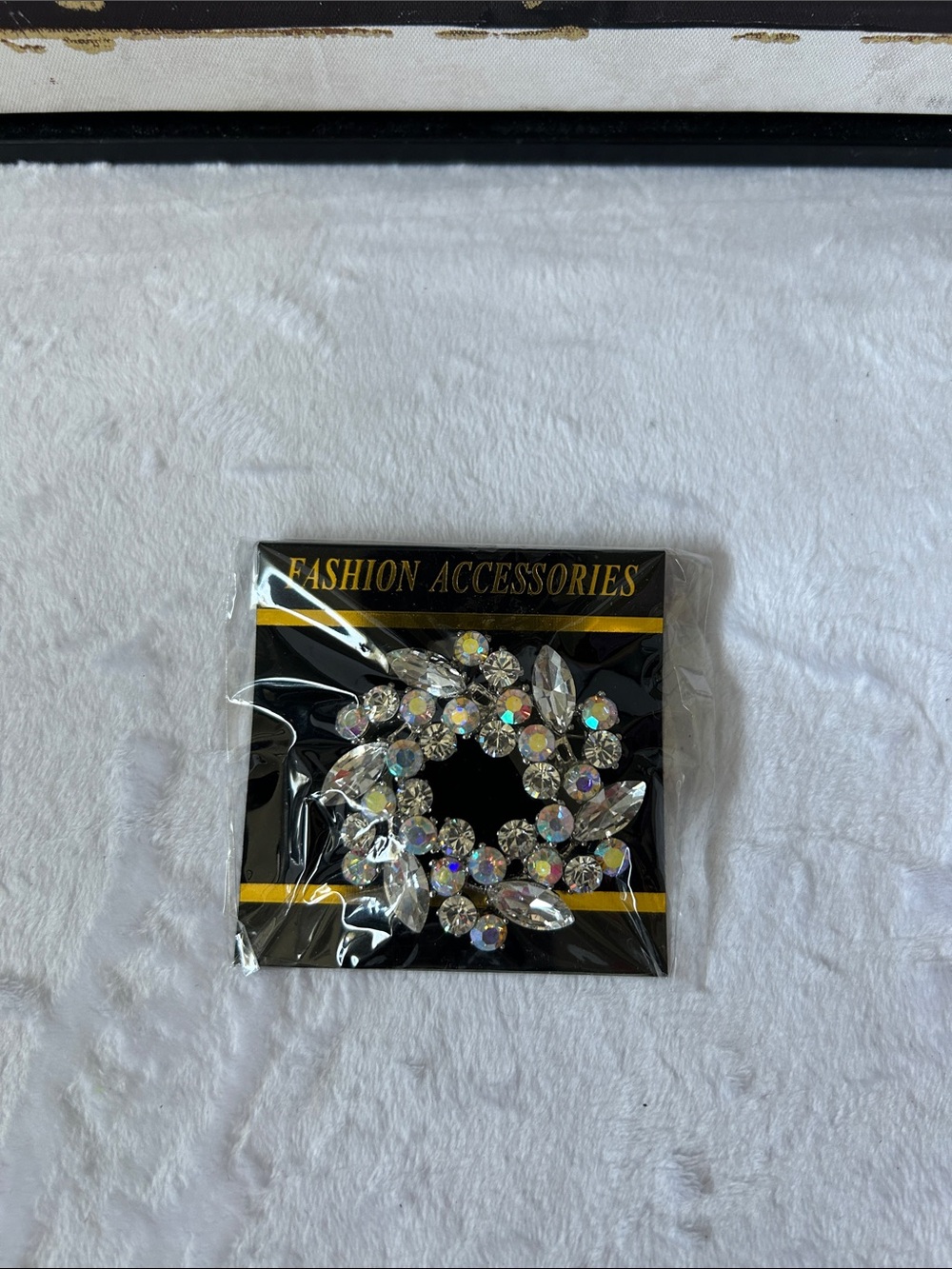 Crystal Circle Brooch - Aurora AB Rhinestones